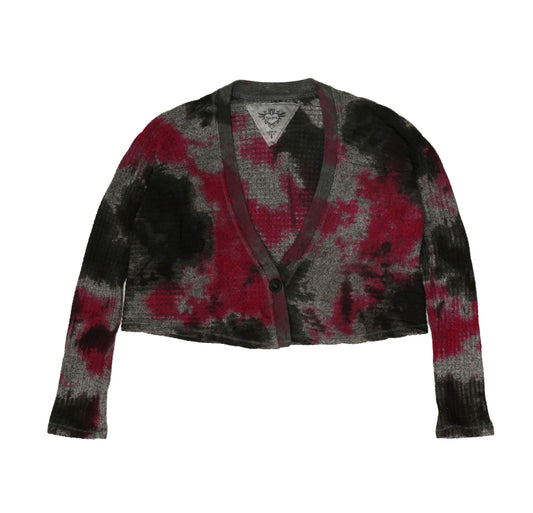 Cropped Cardigan (Dual-Color Tie-Dye)