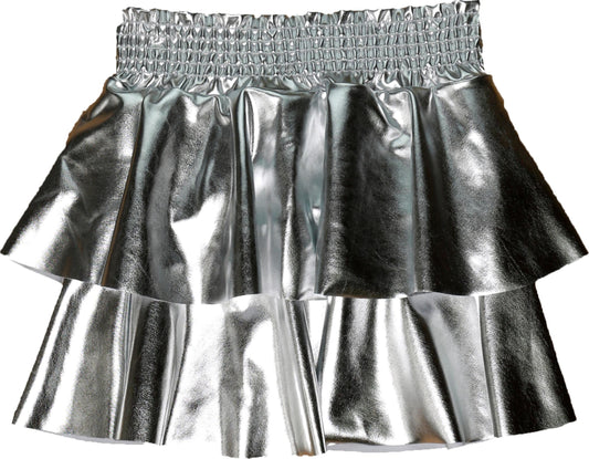 Metallic Tiered Skirt