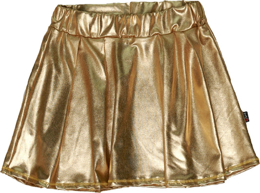 Metallic Pleated Skirt