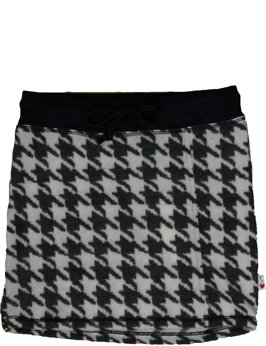 Mini Skirt with Side Slit (Houndstooth Pattern)