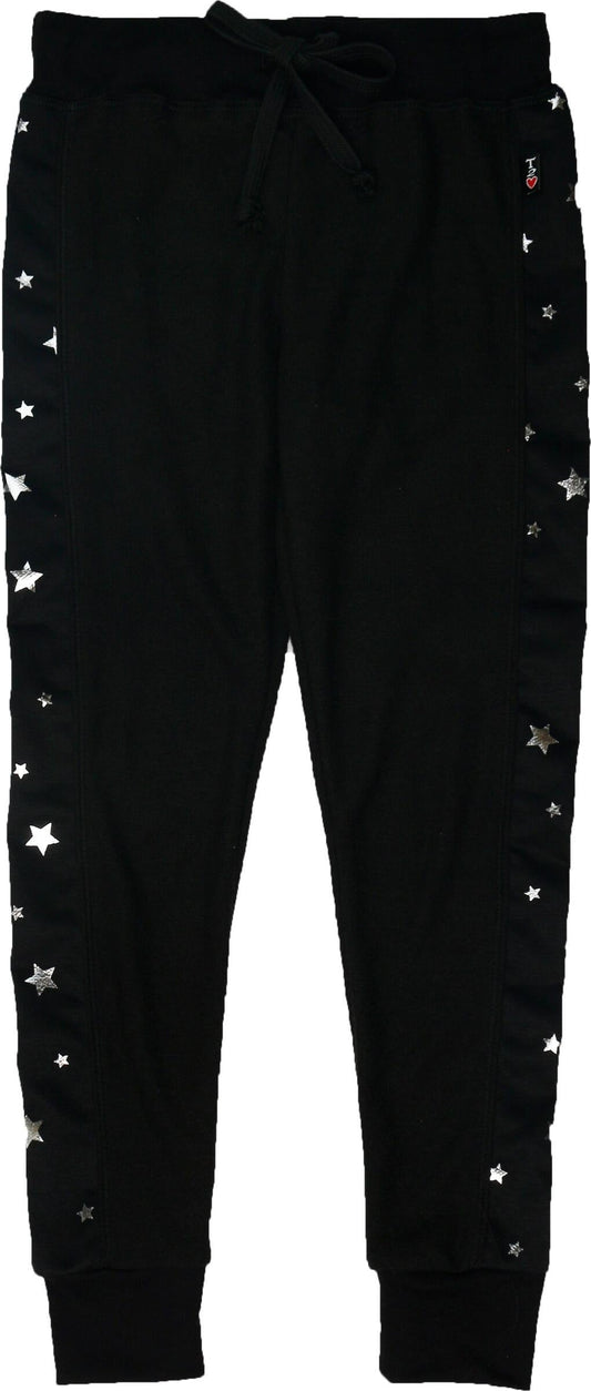 Panel-Legged Jogger Pants (Silver Stars)