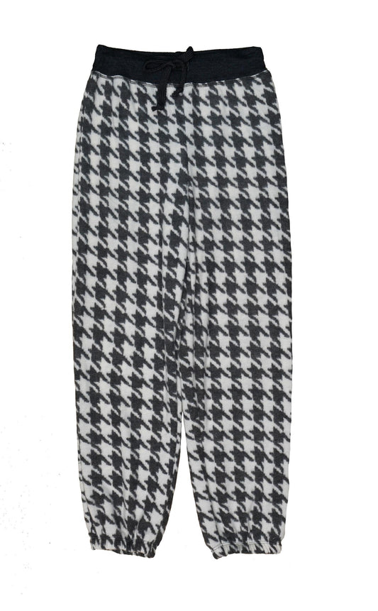 Wide-Legged Sweatpants (Houndstooth Pattern)