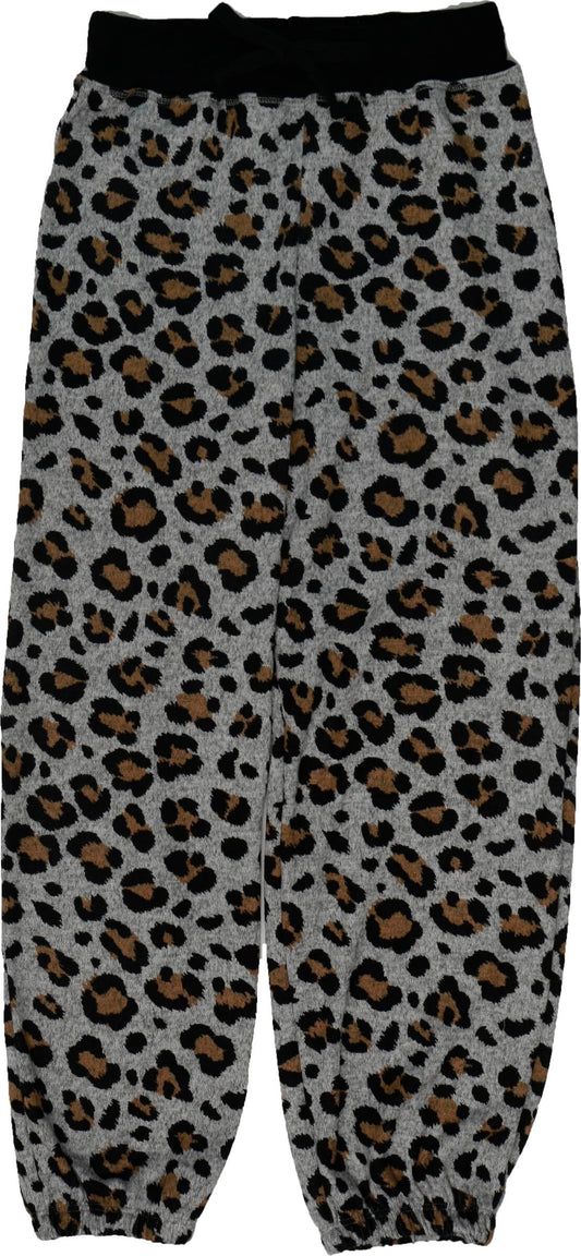 Wide-Legged Sweatpants (Leopard Pattern)