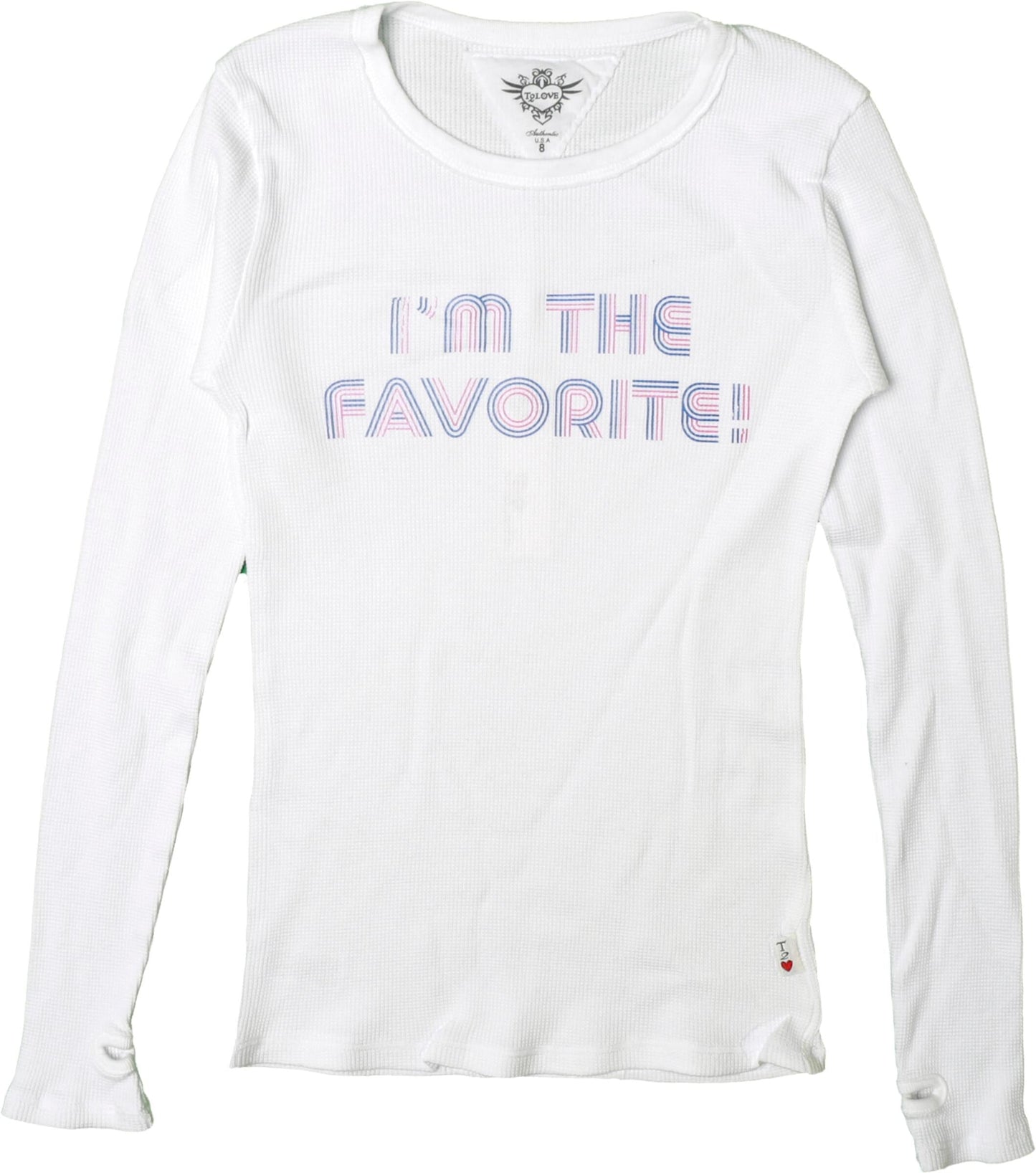 Classic Long-Sleeved Thermal Shirt with Thumbholes ("I'M THE FAVORITE!")