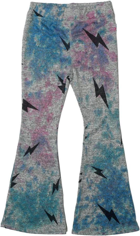 Flare Pants (Tie-Dye Black Bolt)