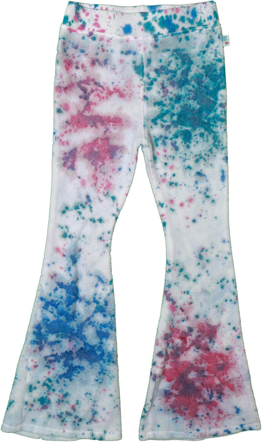 Flare Pants (Reversed-Fabric Multi-Splatter Tie-Dye)