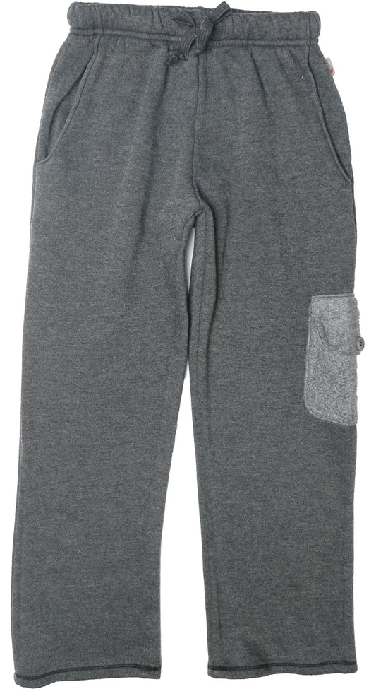 Heather Soft Cargo Pants with Reversed-Fabric Pocket