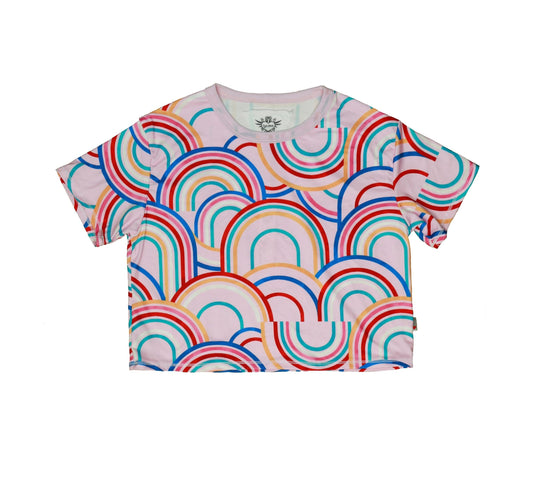 Boxy Tee (Multi-Rainbow Pattern)