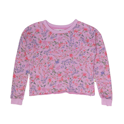 Signature Raw-Edged Pullover (Floral Pattern)