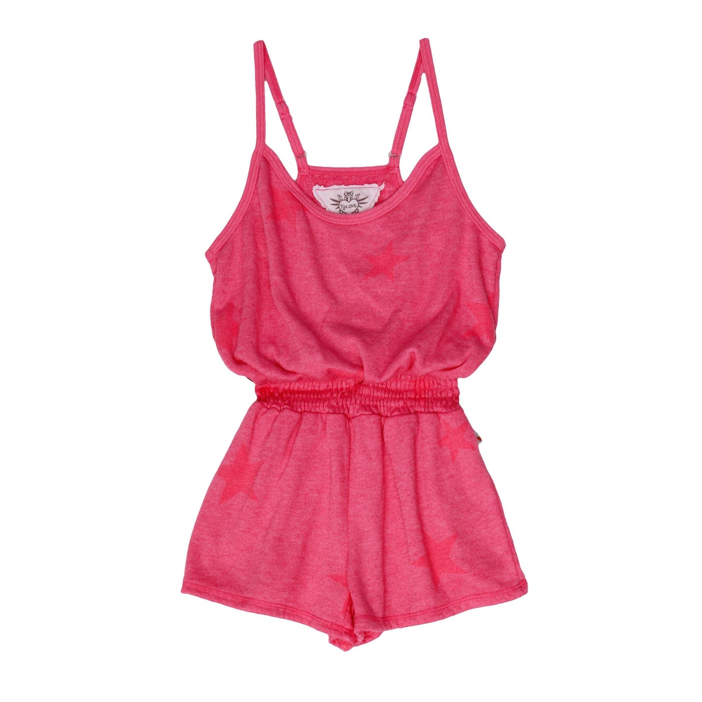 Cami Romper (Pink Stars Pattern)