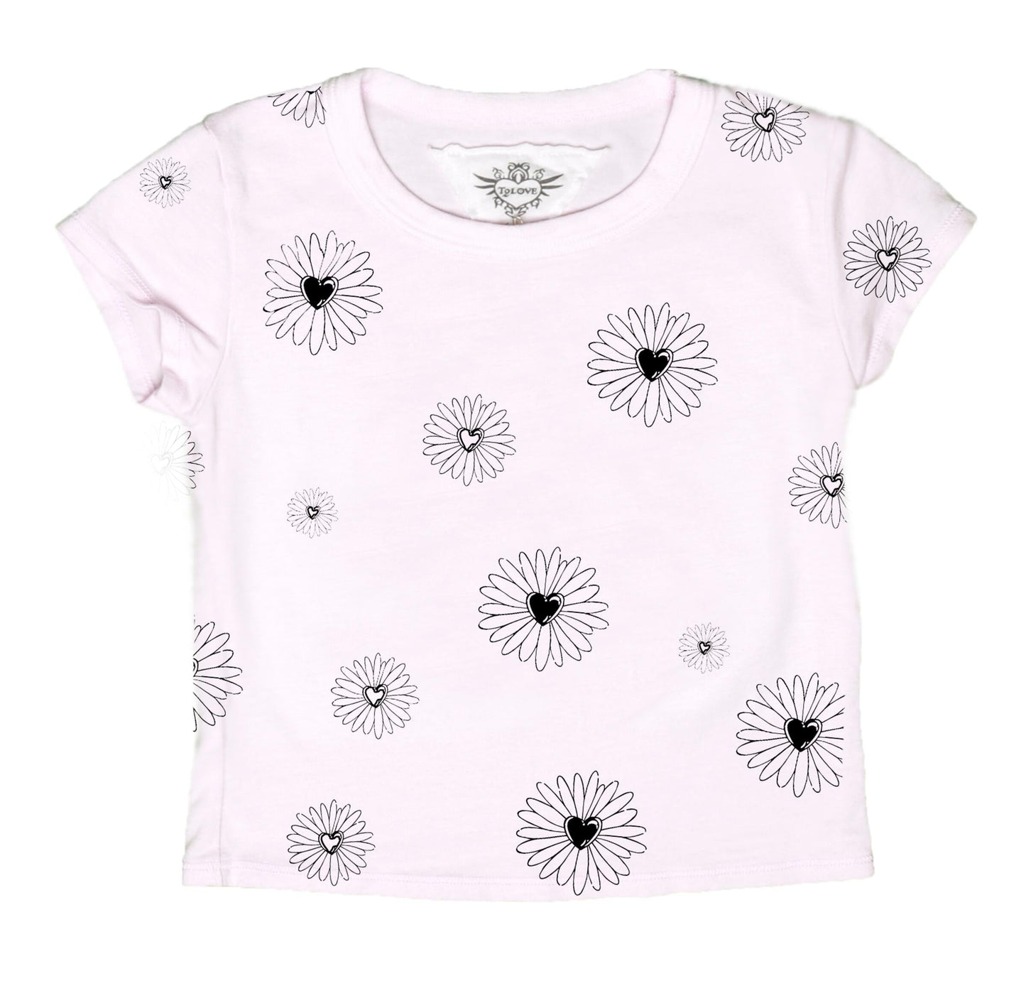 Signature Cap Sleeve Tee (Daisy Pattern)