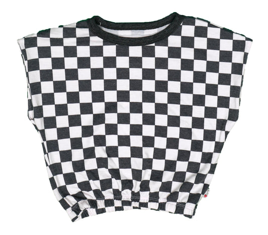 Checkered Short Muscle Top