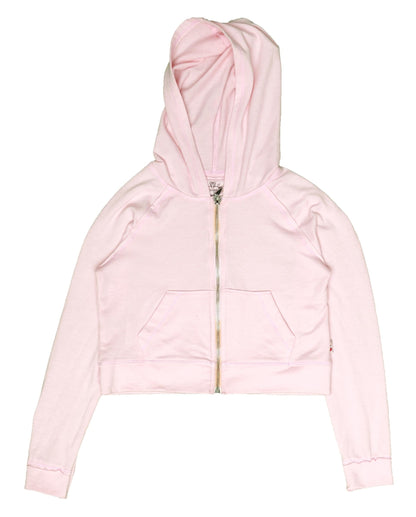 Heather Cropped Hooded Jacket