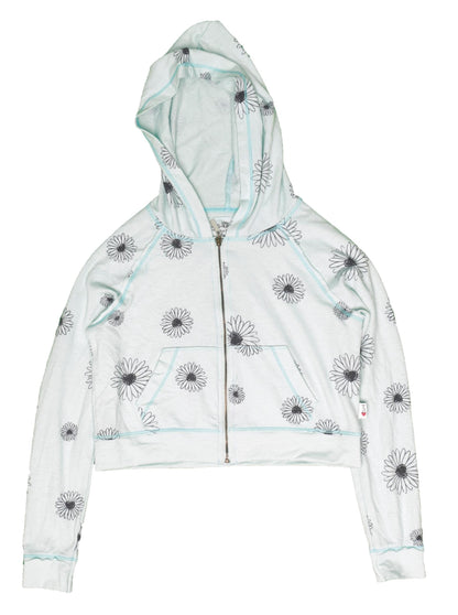 Cropped Hooded Jacket (Daisy Pattern)