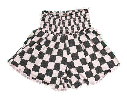 Merrow-Edged Shorts (Checker Pattern)