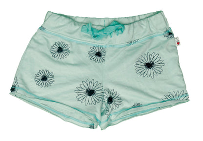 Raw-Edged Shorts with Back Pocket (Daisy Pattern)