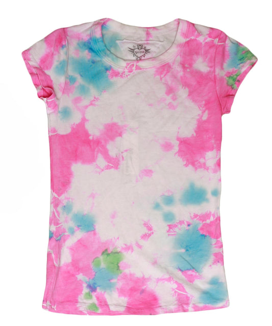 Classic Cap Sleeve Tee (Tri-Color Tie-Dye)