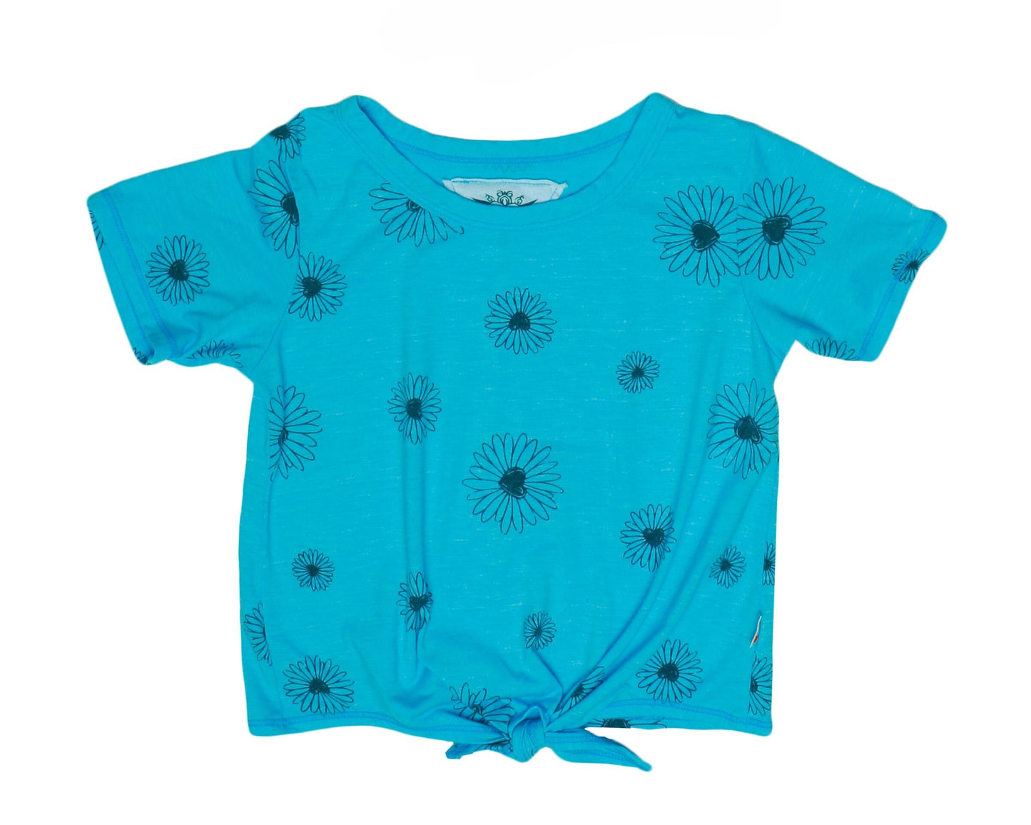 Tie-Front Tee (Daisy Pattern)