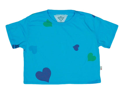 Boxy Tee (Colored-Hearts Pattern)