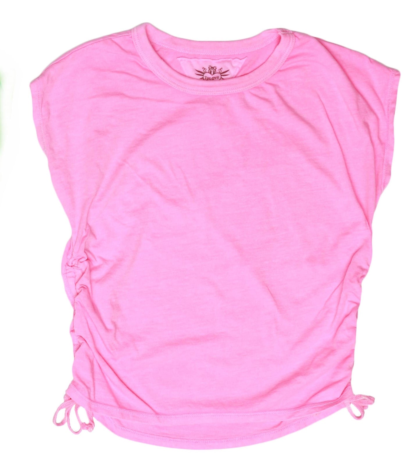 Muscle Tee with Gathered Side Tie
