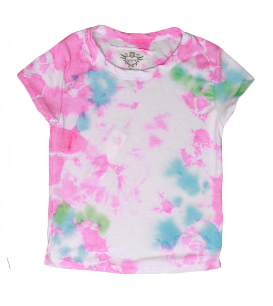 Signature Cap Sleeve Tee (Tri-Color Tie-Dye)