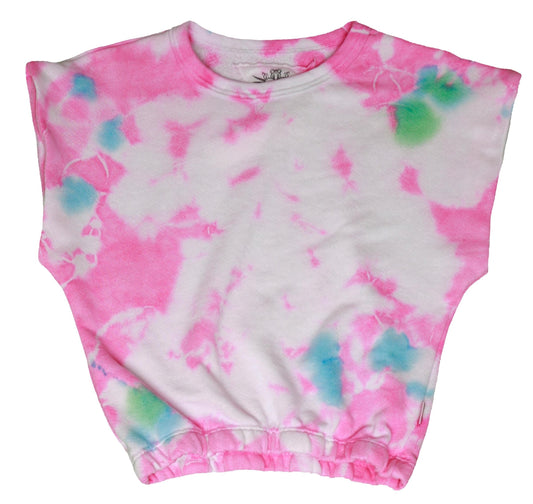 Short Muscle Top (Tri-Color Tie-Dye)