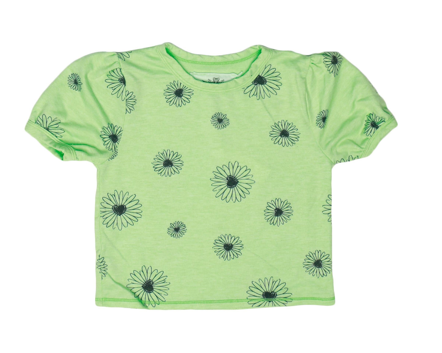 Puff-Sleeve Tee (Daisy Pattern)