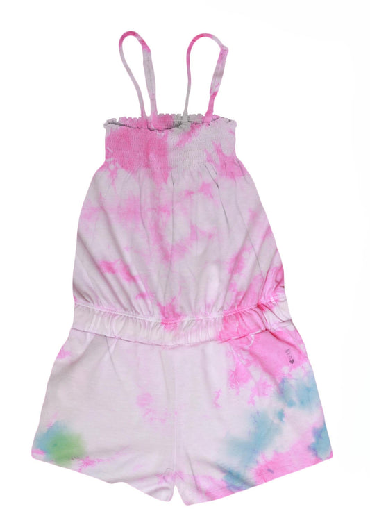 Smocked Romper (Tri-Color Tie-Dye)