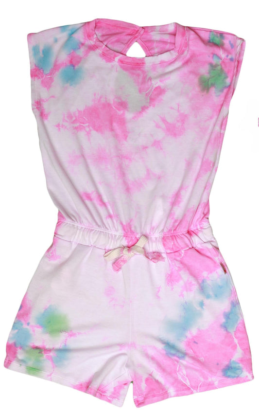 Sleeveless Romper (Tri-Color Tie-Dye)